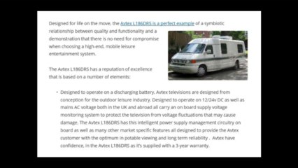 Avtex L186DRS | Mobile Leisure Made Better