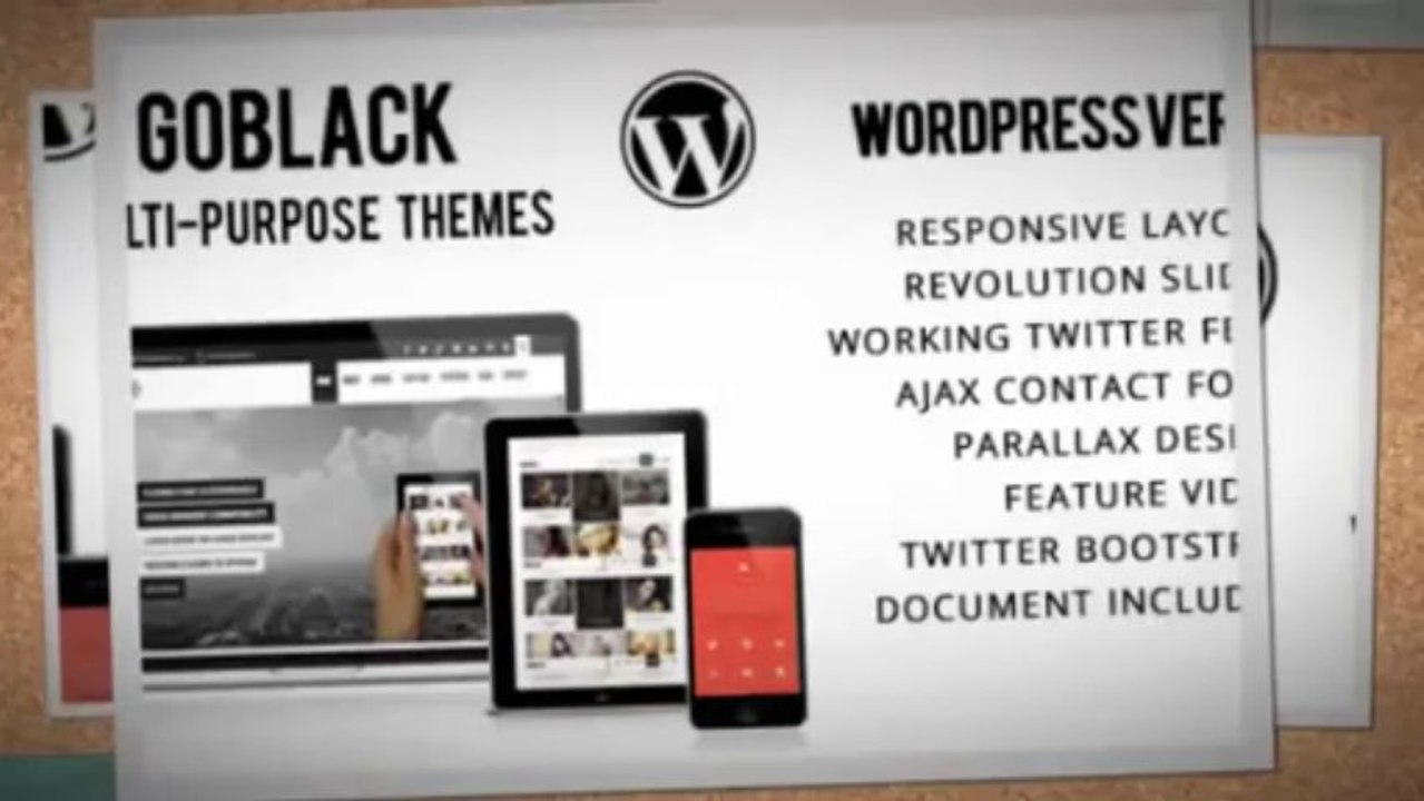 GoBlack Onepage Parallax WordPress Theme Download