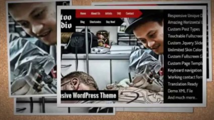 Tattoo Studio Responsive WordPress Theme Download