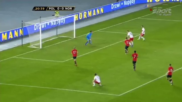Polska - Norwegia 3:0 18.01.2014 Zmarnowana sytuacja Łukasz Teodorczyk