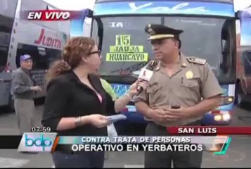 Realizan operativo contra "trata de menores" en terminal de Yerbateros