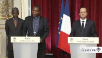 Déclaration aux côtés de Monseigneur NZAPALAINGA, Archevêque de Bangui et de l’Imam KOBINE LAYAMA, président de la Communauté islamique centrafricaine