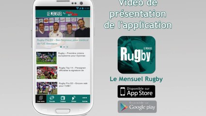 Présentation de l'application "Le Mensuel Rugby" By Voix de l'Ain