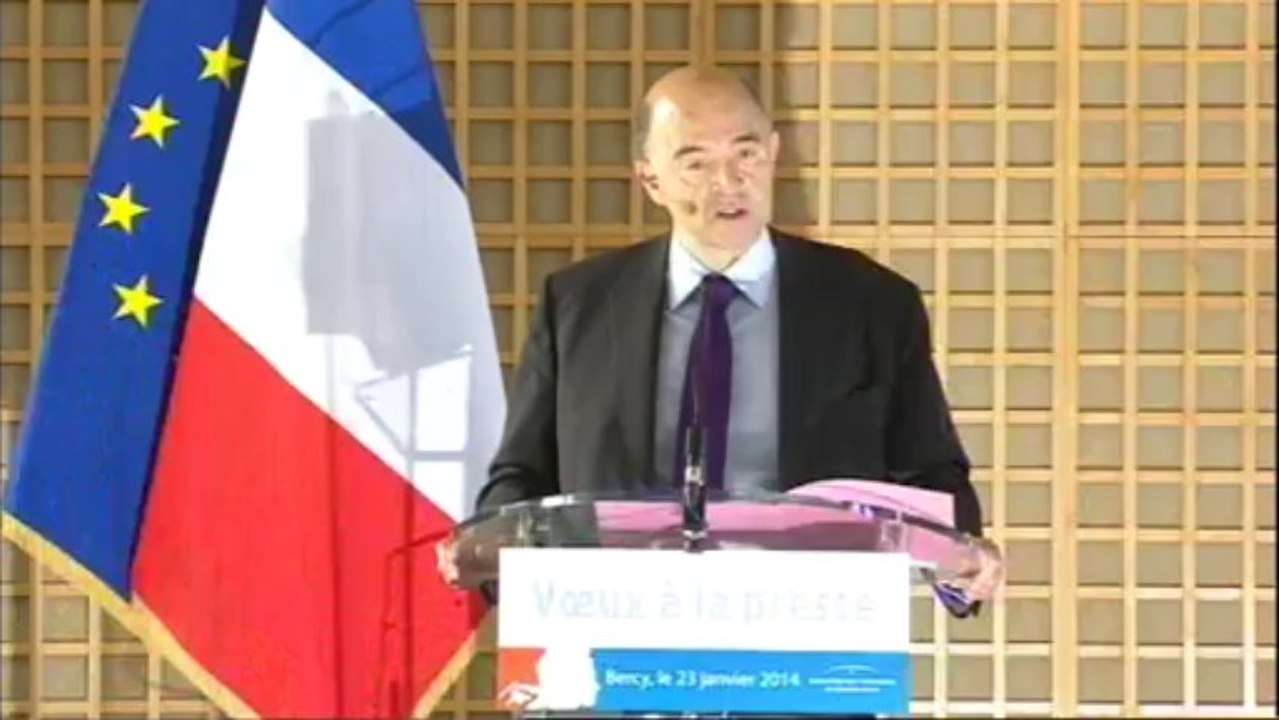 Voeux à la presse de Pierre Moscovici à Bercy [23 janvier 2014]
