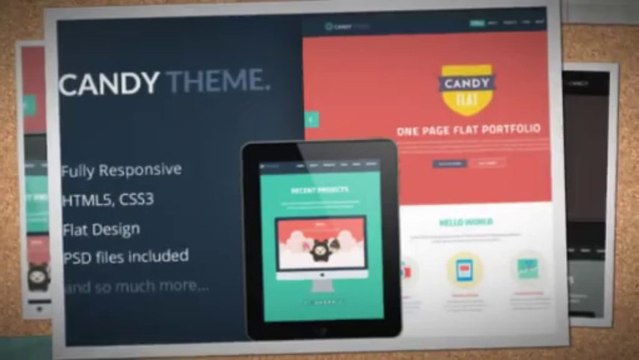 Candy Onepage Flat Responsive WordPress Theme Download