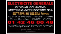 ELECTRICITE DEPANNAGE PARIS 15eme - 0142460048 - 24H/24 7J/7 ELECTRICIEN HAUTEMENT QUALIFIE