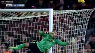 Victor Valdes Save - Barcelona vs Malaga ( La Liga ) 26-01-2014 HD