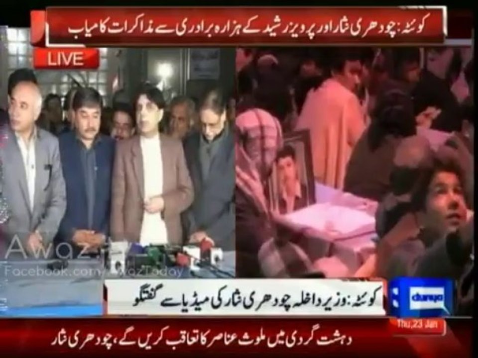 Talks between Government & Hazara Shia protesters End Conclusively0001