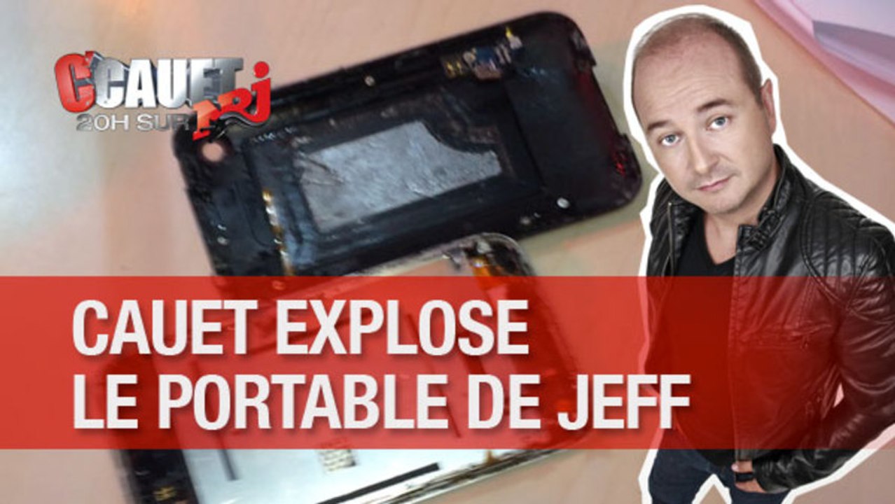 Cauet explose le portable de Jeff avec une fusée à eau !