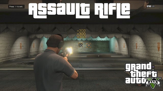 Getting Gold on the Assault Rifle Shooting Range Challenges GTA V Guide XBOX 360 PS3 PC