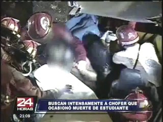 Buscan intensamente a chofer que causó muerte de estudiante en Costa Verde