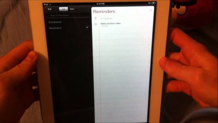 iOS 5 Reminders on iPad 2