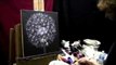 Black and White Dandelion - Time Lapse Acrylic Painting