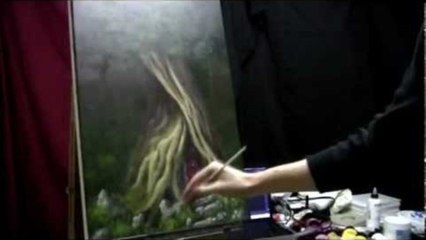 Woodland Creature Fantasy House - Time Lapse Acrylic Painting