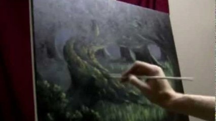Fantasy Forest Time Lapse Acrylic Painting