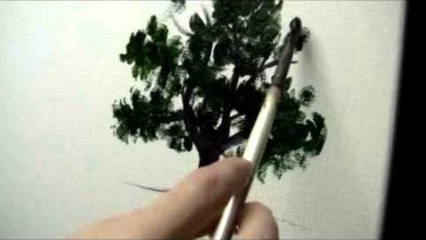 How to Paint a Simple Tree - Acrylic Painting Lesson