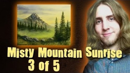 Paint Misty Mountain Sunrise Part 3 of 5 - Acrylic Painting Lesson