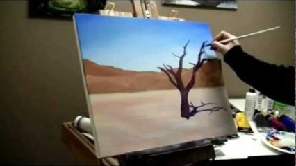How to Paint a Desert Tree - Acrylic Painting Lesson