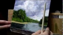 Acrylic Painting Lesson 08 - Clouds and Water Scene