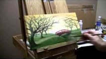 Free Painting Lessons - Cherry Blossom Bridge - Commentary by Acrylic Artist Brandon Schaefer
