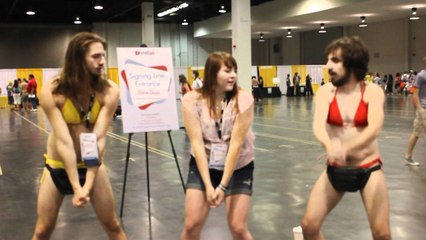 Dancing with Tyler Oakley, Steve Kardynal, and OBZ!! VidCon 2012