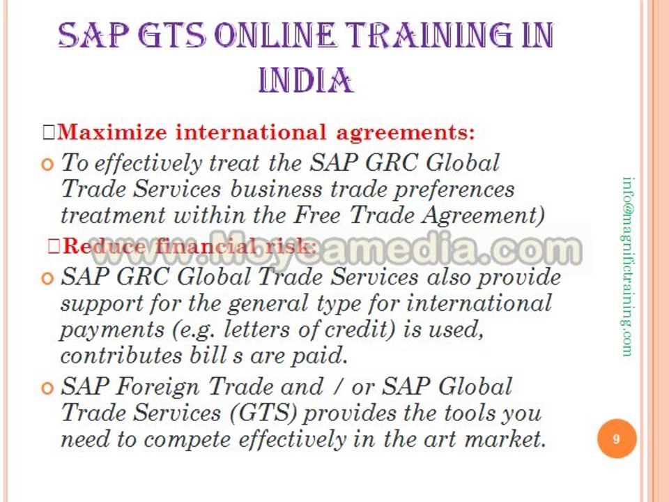 sap gts online training