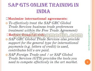 sap gts online training