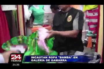 Gamarra: decomisan ropa 'bamba' por tres millones de soles