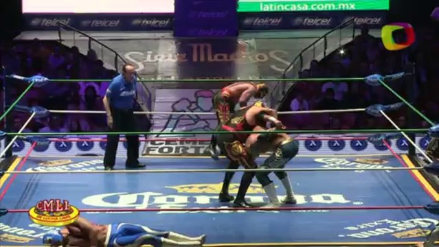 Soberano Jr. & Súper Halcón Jr. vs Cancerbero & Raziel