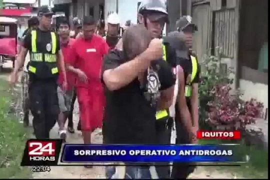 Iquitos: 30 personas detenidas en gran operativo antidrogas