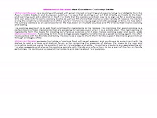 Mohannad Barakat has good culinary skills