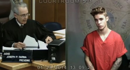 Justin Bieber devant le juge