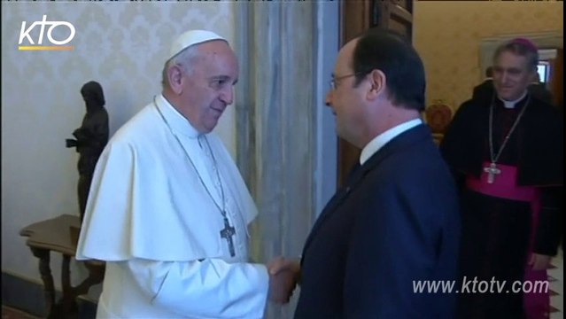 Audience du Pape François au Président de la République française