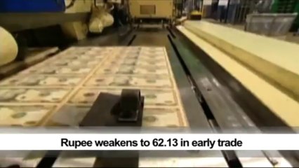 Rupee weakens to 62.13 in early trade2