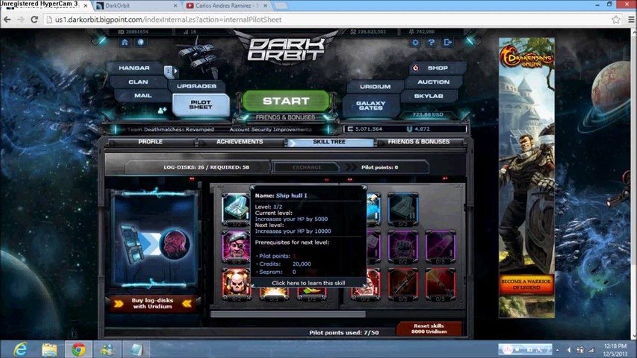 PlayerUp.com - Account Marketplace - Dark Orbit acc i wanna trade