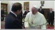 La visite de François Hollande au Pape en moins de trois minutes