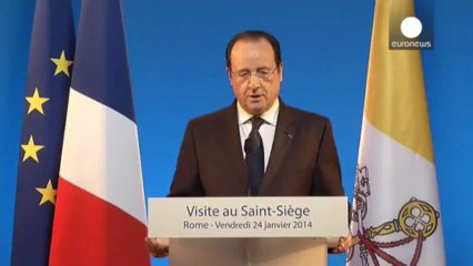 Hollande in Vaticano da Papa Francesco