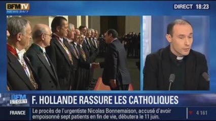 Скачать видео: BFM Story: Le bilan de la rencontre de François Hollande et du pape François - 24/01