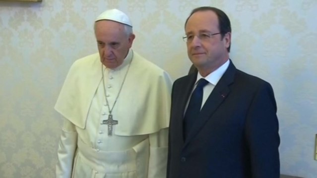 France's Hollande meets Pope Francis
