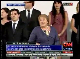 Nuevo gabinete de Michelle Bachelet