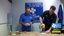 Using the Irwin Tile and Porcelain drill to drill, through tiles and glass