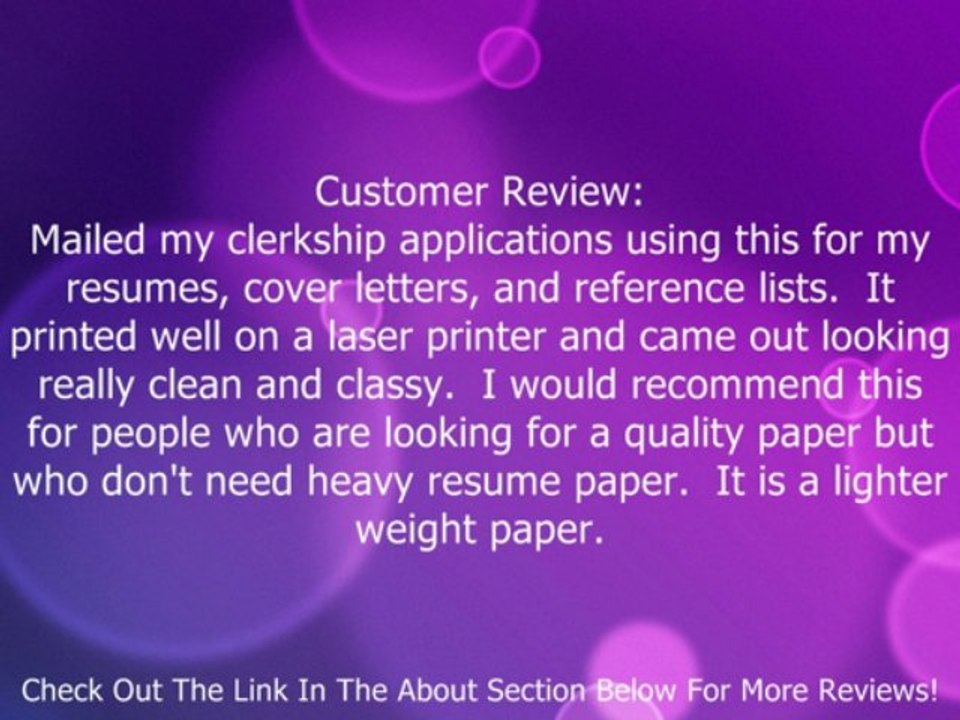 Neenah Classic Linen Writing Paper, Letter 8.5 x 11 Inches, 24 lb., Classic Natural White, 500 Sheets (05201) Review