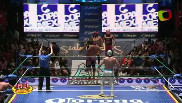 Ángel de Oro, Delta, Guerrero Maya Jr. vs Averno, Ephesto, Mephisto