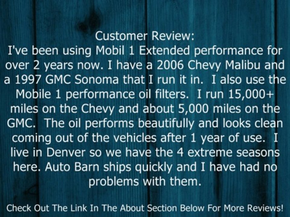 Mobil 1 44976 Extended Performance 5W-30 Synthetic Motor Oil - 1 Quart Bottle (Pack of 6) Review