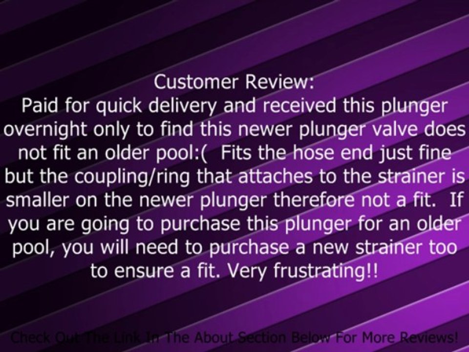 Intex Above Ground Pool Plunger Valve Review