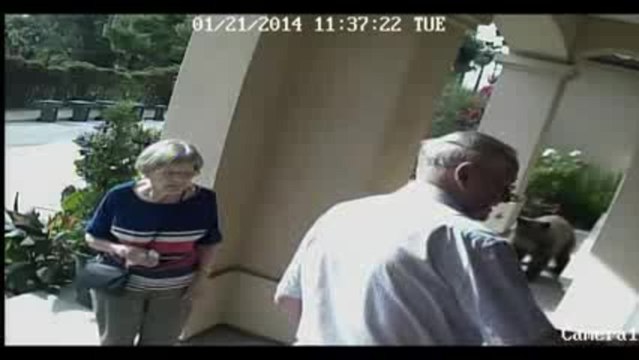 Un couple de vieux ne voit pas un ours devant la maison