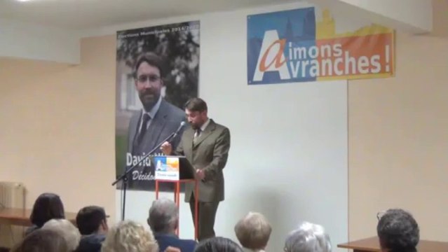 municipales 2014 Avranches - réunion publique de David Nicolas - 25 janvier 2014