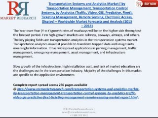 Transportation Systems & Analytics Industry 2013-2018