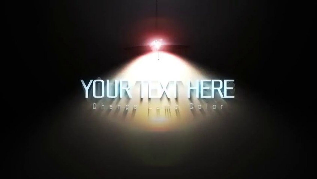 Swinging Lamp Light Reveal - After Effects Template