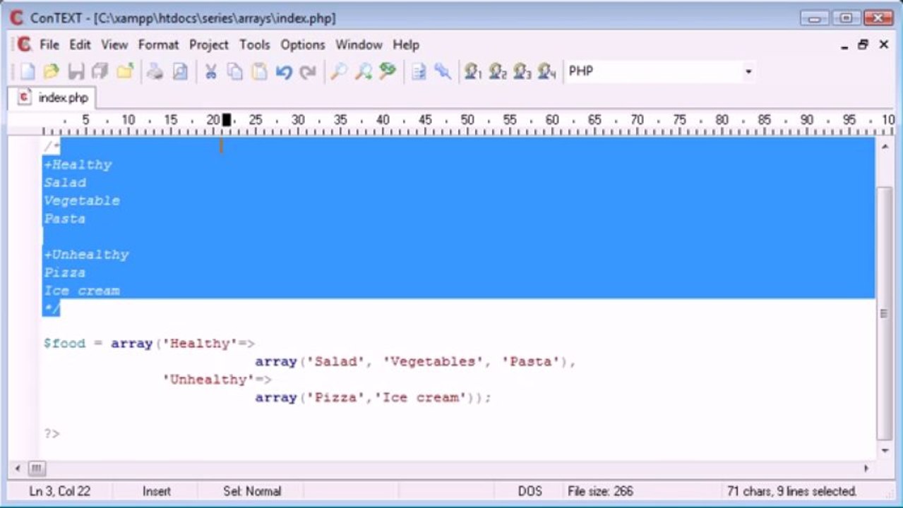 40 - Multi-dimensional Arrays inside php on Gegasoft